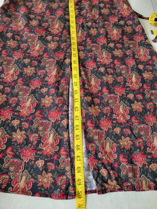 NORTHERN REFLECTIONS 90s floral paisley maxi dress with short sleeves - Picture 12 of 13